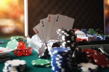 Dealer at a Macau Pools live table with multiple betting zones visible on the table layout